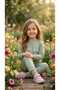 Girl's Tracksuit Set Sweatshirt Bottoms Cotton Two Yarns Seasonal Casual Combination 3-4-5-6-7 Years Old 1 Size Larger Preferred - 3