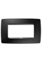 Gewiss Chorus One frame, 4 modules, satin black, for socket / switch