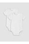 Crew Neck Baby Boy Snap Fastener Bodysuit 2-Pack (W6) - 6