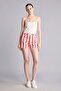 100% Cotton Regular Waist Striped Gabardine Shorts I4143Ax26Hs