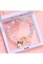 Cute Cat Kuromiii Patterned Pastel Colored Beaded Figured Bracelet Gold Detailed Dangle Charm Bracelet - 3