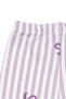Baby Girl White Lilac Bow Striped Pajama Set - 6