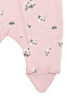 Baby Girl Pink and White Floral Ruffle Zippered Jumpsuit 0-3 Months - 4