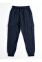 Boys' School Pants with Double Cargo Pockets, Ribbed Compact Combed Cotton Fabric, 100% Cotton, 2-Ply - 7