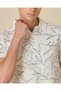 Men Ivory Leaf Print Polo T Shirt - 4