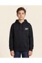 Senior Boys Black Printed Hooded Sweatshirt