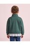 Girls Green Half Zip Ruffle Hem Sweatshirt - 4