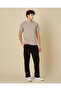 Men Grey Plain T-Shirt - 5