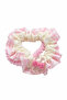 Pink and White Checkered Children's Hair Tie with Cute Rabbit Figure