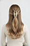 Brightly Looked Sea Shell Design Yellow Striped Women's Hair Clip - 2