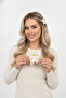 Orange Patterned White Flower Figured Two-Dimensional Hair Clip Set with Clasps - 4