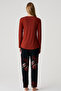 Floral Patterned Pajama Set - 5