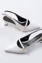 Zri̇n-470 White Patent Leather Helmet Buckle Open Back Daily Women's Sandals - 5