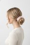 Girl's Pink and White Bow and Rabbit Figure Transparent Detailed Rubber Buckle Hair Accessory - 3