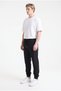 Men's Black Parachute Fabric Trousers with Elasticated Cuffs and Zippered Back Pockets - 3