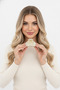 Seashell-Shaped Pearlescent Glittery Yellow Striped Hair Clip - 4