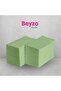 100 Double Layer Waiter's Folded Napkins (33X33 cm) - Green, Yellow, Pink