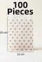 100 Pieces of White Paper with Gold Polka Dots and Gift Packaging Package 12X20 cm