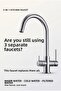 Likuan Kitchen Faucet 3-Way Tri-Flow with Led Indicator Chrome Swan Neck Nsf Certified