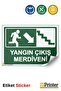 Fire Exit Staircase Isg Warning Sign Sticker 35X50 cm