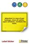 Attention! Open the Windows to Vent the Room When There Is a Natural Gas Leak! Isg Warning Sign Sticker 25X35 cm
