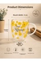350 ml Double-Walled Floral Patterned Glass Mug – Transparent Coffee and Tea Cup with Good Morning Design - 2