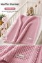 Waffle Baby Blanket 70Cmx120Cm with Tassels 100% Cotton Breathable Soft Multi-Purpose Blanket Mammy - 2
