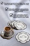 6 Pieces Double Row Black Embroidered Rhythm Model Dowry Box Coffee Napkins Cocktail Presentation Napkins - 3
