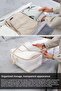 6 Pieces Under-The-Bed Storage Bags with Windows - Striped Multi-Purpose Pillow Clothing Storage Organizer 70X32X20 - 4