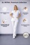 White Stretch Fabric Nurse Doctor Scrubs Unisex Surgical Set Scrubs Uniform