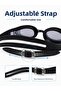 Swimming Goggles with Earplugs Adjustable Pool Sea Goggles Black Smoke Lens - 7