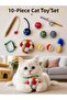 10-Piece Cat Toy Set – Entertainment, Stress Reduction, and Healthy Development