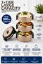 3-Tier Stainless Steel Food Container 1800 ml Leak-Proof Portable Lunch Box with Lid - 3
