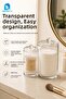 Crystal 3 Compartment Transparent Cosmetic Organizer Makeup Jewelry Lipstick Nail Polish Cotton Organizer