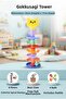 Rainbow Tower – 8-Tier Educational Ball Rolling Toy 8-Tier Toy Tower with 4 Rattle Balls