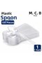 Transparent Plastic Spoons 100 Pieces Disposable Durable Plastic Spoons Party Picnic Birthday