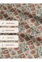 100% Cotton Satin Fabric 100X155 cm Cream Floor Tile Blue Floral Pattern Decorative Patchwork Fabric - 6