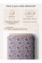 100% Cotton Satin Fabric 100X155 cm Lilac Purple Floral Patterned Decorative Patchwork Fabric - 3