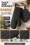Anthracite Oven Mitt and Holder Set Heat Resistant Quilted Kitchen Glove Oven Holder Gray - 6