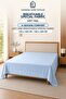 Riva Series Baby Blue Double Elastic-Free Flat Sheet 160X200 / 180X200 cm - 4