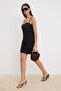Black Heart Neckline Shift/Straight Cut Short / Mini Woven Dress Twoss26El00638