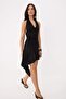 Siyah Fitted/Vücuda Oturan Boyundan Bağlamalı Volanlı/Fırfırlı Mini Örme Elbise TWOSS26EL00820