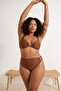 High Waist Bikini Bottom with Brown Sun Accessory Tbbss26Cr00008