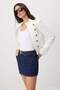 Koyu Mavi Az Esnek Mini Denim Şort Etek TWOSS26SR00052 - 2