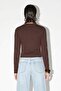 Brown Long Sleeve Lace Detailed Lycra Bodysuit Tdrss26Bd00005 - 3