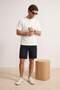 Black Baggy / Wide Cut Denim Shorts & Bermuda Tmnss26Sr00017