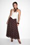 Brown Polka Dot Long Side Zipper Skirt Tdrss26Et00054