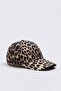 Brown Leopard Patterned Women's Hat Takss26Sp00015 - 3