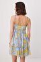 Blue Floral Pattern Layered A-Line Short / Mini Chiffon Woven Dress Twoss26El00316 - 4