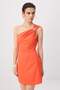 Pomegranate Flower Accessory Detailed One-Shoulder A-Line Short / Mini Woven Dress Twoss26El00787 - 2